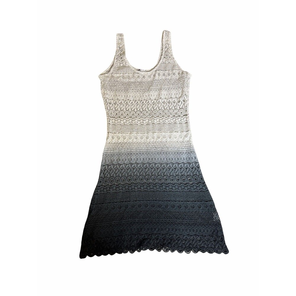 Volcom Crochet Beach Dress Womens size Small ombre White to Gray